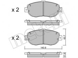 METELLI 22-0756-1 stabdžių trinkelių rinkinys, diskinis stabdys 
 Techninės priežiūros dalys -> Papildomas remontas
04465-50110, 04491-50071