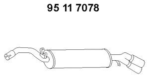 EBERSPÄCHER 95 11 7078 galinis duslintuvas 
 Išmetimo sistema -> Duslintuvas
191.253.609 L