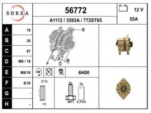 EAI 56772 kintamosios srovės generatorius 
 Elektros įranga -> Kint. sr. generatorius/dalys -> Kintamosios srovės generatorius