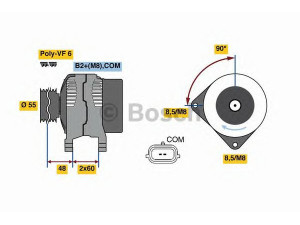 BOSCH 0 986 080 410 kintamosios srovės generatorius 
 Elektros įranga -> Kint. sr. generatorius/dalys -> Kintamosios srovės generatorius
23100-0026R, 23 10 000 26R, 77 11 368 381