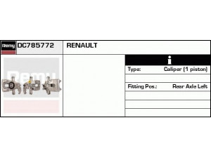 DELCO REMY DC785772 stabdžių apkaba 
 Dviratė transporto priemonės -> Stabdžių sistema -> Stabdžių apkaba / priedai
7701209867