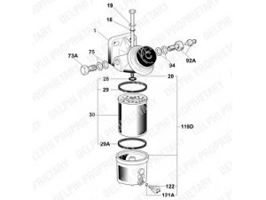 DELPHI 6260B645B kuro filtras 
 Techninės priežiūros dalys -> Papildomas remontas
