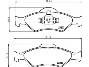MINTEX MDB2060 stabdžių trinkelių rinkinys, diskinis stabdys
1101462, 1101464, 1128463
