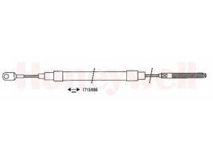 BENDIX 431154B trosas, stovėjimo stabdys 
 Stabdžių sistema -> Valdymo svirtys/trosai
34411150784, 34411152689, 34411156356
