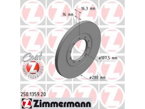 ZIMMERMANN 250.1359.20 stabdžių diskas 
 Stabdžių sistema -> Diskinis stabdys -> Stabdžių diskas
1 371 420, 1 464 031