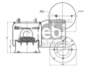 FEBI BILSTEIN 45886 dėklas, pneumatinė pakaba
50 00 815 749