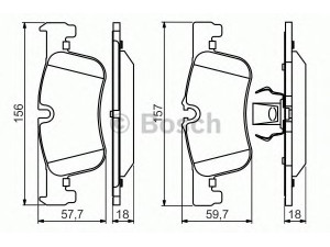 BOSCH 0 986 494 561 stabdžių trinkelių rinkinys, diskinis stabdys 
 Techninės priežiūros dalys -> Papildomas remontas
34 11 6 850 567, 34 11 6 858 910