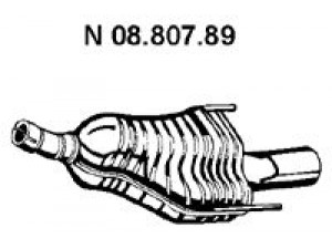 EBERSPÄCHER 08.807.89 galinis duslintuvas 
 Išmetimo sistema -> Duslintuvas
58 52 304, 58 52 417, 58 52 468