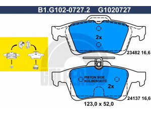 GALFER B1.G102-0727.2 stabdžių trinkelių rinkinys, diskinis stabdys 
 Techninės priežiūros dalys -> Papildomas remontas
1233679, 1324300, 1360254, 1360306