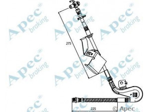 APEC braking HOS3906 stabdžių žarnelė 
 Stabdžių sistema -> Stabdžių žarnelės
4806F9