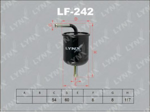 LYNXauto LF-242 kuro filtras 
 Filtrai -> Kuro filtras
1N03-13-470, 1N03-14-470, 16400-10Y00