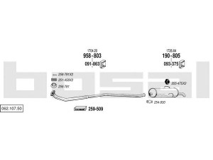 BOSAL 062.107.50 išmetimo sistema 
 Išmetimo sistema -> Išmetimo sistema, visa