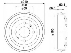 HELLA PAGID 8DT 355 301-431 stabdžių būgnas 
 Stabdžių sistema -> Būgninis stabdys -> Stabdžių būgnas
46448407, 5923606, 98601861