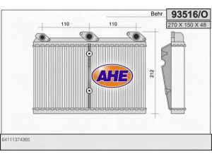 AHE 93516/O šilumokaitis, salono šildymas 
 Šildymas / vėdinimas -> Šilumokaitis
64111374365