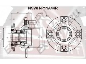 ASVA NSWH-P11A44R rato stebulė 
 Ašies montavimas/vairavimo mechanizmas/ratai -> Rato stebulė/montavimas -> Rato stebulė
43200-2F500, 43200-9F510