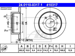 ATE 24.0110-0317.1 stabdžių diskas 
 Stabdžių sistema -> Diskinis stabdys -> Stabdžių diskas
58411-38310, 58411-38310, 58411-3C000