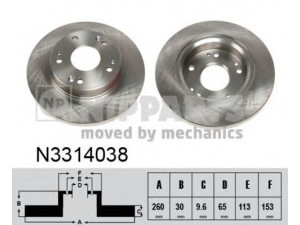 NIPPARTS N3314038 stabdžių diskas 
 Stabdžių sistema -> Diskinis stabdys -> Stabdžių diskas
42510-SZT-G52