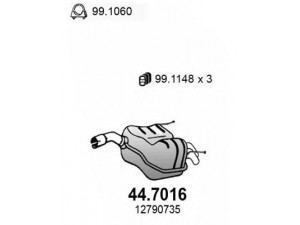 ASSO 44.7016 galinis duslintuvas 
 Išmetimo sistema -> Duslintuvas
12790735
