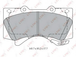 LYNXauto BD-7580 stabdžių trinkelių rinkinys, diskinis stabdys 
 Techninės priežiūros dalys -> Papildomas remontas
04465-0C020, 04465-60280, 04465-60300