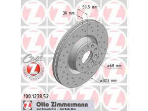 ZIMMERMANN 100.1238.52 stabdžių diskas 
 Dviratė transporto priemonės -> Stabdžių sistema -> Stabdžių diskai / priedai
4D0 615 301 A