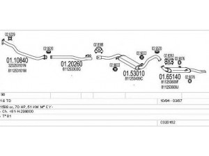 MTS C020162000527 išmetimo sistema 
 Išmetimo sistema -> Išmetimo sistema, visa