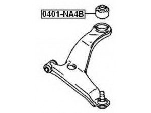 ASVA 0401-NA4B valdymo svirties/išilginių svirčių įvorė 
 Ašies montavimas/vairavimo mechanizmas/ratai -> Valdymo svirtis/pasukamosios svirties sujungimas -> Montavimas/sutvirtinimas
MR594320