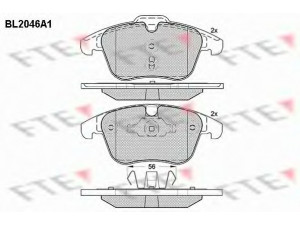 FTE BL2046A1 stabdžių trinkelių rinkinys, diskinis stabdys 
 Techninės priežiūros dalys -> Papildomas remontas
1379971, 1436498, 1437761, 1458247