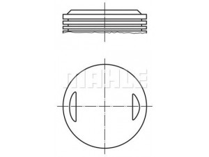MAHLE ORIGINAL 504 29 00 stūmoklis 
 Variklis -> Cilindrai/stūmokliai