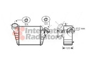 VAN WEZEL 58004219 tarpinis suslėgto oro aušintuvas, kompresorius 
 Variklis -> Oro tiekimas -> Įkrovos agregatas (turbo/superįkrova) -> Tarpinis suslėgto oro aušintuvas
1C0145803D, 1C0145803G