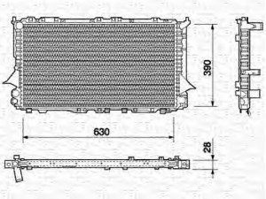 MAGNETI MARELLI 350213688000 radiatorius, variklio aušinimas 
 Aušinimo sistema -> Radiatorius/alyvos aušintuvas -> Radiatorius/dalys
4A0121251A, 4A0121251AD, 4A0121251D