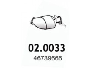 ASSO 02.0033 katalizatoriaus keitiklis 
 Išmetimo sistema -> Katalizatoriaus keitiklis
46739666