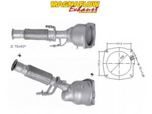 MAGNAFLOW 76055D katalizatoriaus keitiklis 
 Išmetimo sistema -> Katalizatoriaus keitiklis
1731GG
