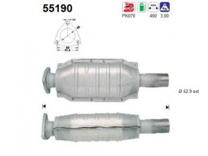 AS 55190 katalizatoriaus keitiklis 
 Išmetimo sistema -> Katalizatoriaus keitiklis
46448550, 46466180, 46473014, 46475795
