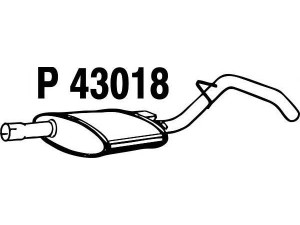 FENNO P43018 vidurinis duslintuvas 
 Išmetimo sistema -> Duslintuvas
852342, 852426