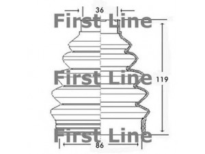FIRST LINE FCB2280 gofruotoji membrana, kardaninis velenas 
 Ratų pavara -> Gofruotoji membrana
329303, 329303, 3293.03