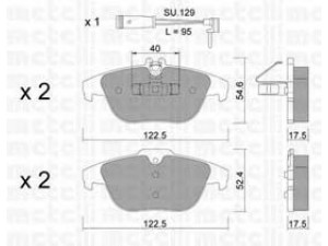 METELLI 22-0666-2K stabdžių trinkelių rinkinys, diskinis stabdys 
 Techninės priežiūros dalys -> Papildomas remontas