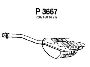 FENNO P3667 galinis duslintuvas 
 Išmetimo sistema -> Duslintuvas
2024903021
