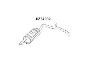 VENEPORTE SZ67002 galinis duslintuvas 
 Išmetimo sistema -> Duslintuvas
1430083011, 1430083015, 1430083310