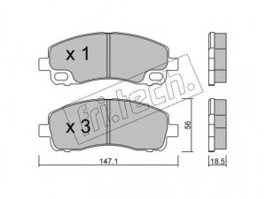 fri.tech. 928.0 stabdžių trinkelių rinkinys, diskinis stabdys 
 Techninės priežiūros dalys -> Papildomas remontas
MK529567