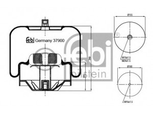 FEBI BILSTEIN 37900 dėklas, pneumatinė pakaba 
 Pakaba -> Pneumatinė pakaba
942 320 39 21, 946 320 05 21