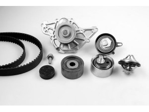 GK K980253A-TH vandens siurblio ir paskirstymo diržo komplektas 
 Aušinimo sistema -> Vandens siurblys/tarpiklis -> Vandens siurblys