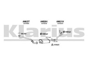 KLARIUS 160422U išmetimo sistema 
 Išmetimo sistema -> Išmetimo sistema, visa