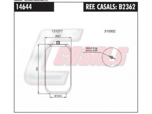 CASALS B2362 dėklas, pneumatinė pakaba
A6293200025