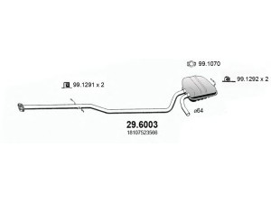 ASSO 29.6003 vidurinis duslintuvas 
 Išmetimo sistema -> Duslintuvas
18107523566