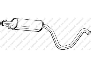 BOSAL 281-831 vidurinis duslintuvas 
 Išmetimo sistema -> Duslintuvas
42.26.320, 45.28.253, 49.04.777