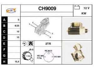 SNRA CH9009 starteris 
 Elektros įranga -> Starterio sistema -> Starteris