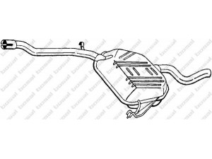 BOSAL 278-387 galinis duslintuvas 
 Išmetimo sistema -> Duslintuvas
7 675 678, 7 709 265, 7 674 576