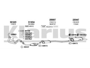 KLARIUS 180342E išmetimo sistema 
 Išmetimo sistema -> Išmetimo sistema, visa