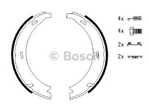 BOSCH 0 986 487 543 stabdžių trinkelių komplektas, stovėjimo stabdis 
 Stabdžių sistema -> Rankinis stabdys
124 420 02 20, 124 420 03 20, 124 420 05 20