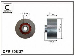 CAFFARO 308-37 kreipiantysis skriemulys, V formos rumbuotas diržas 
 Diržinė pavara -> V formos rumbuotas diržas/komplektas -> Laisvasis/kreipiamasis skriemulys
1308227, 1361545, 1473383, 2T 1Q 19A21 6AA